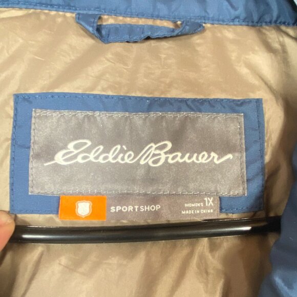 Eddie Bauer Blue Quilted Vest Lightweight Pockets & Snap Buttons Womens Size 1X - Picture 6 of 9